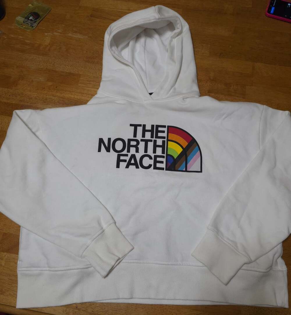 The North Face Pride Logo Hoodie Size L White
